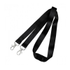 Picture of Black Event Double Clip lanyard / keyhanger 15 mm with metal trigger clips. 60270761